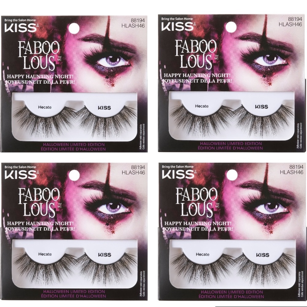 Lot of 4! Limited Edition Kiss Lashes - Faboo-lous Hecate